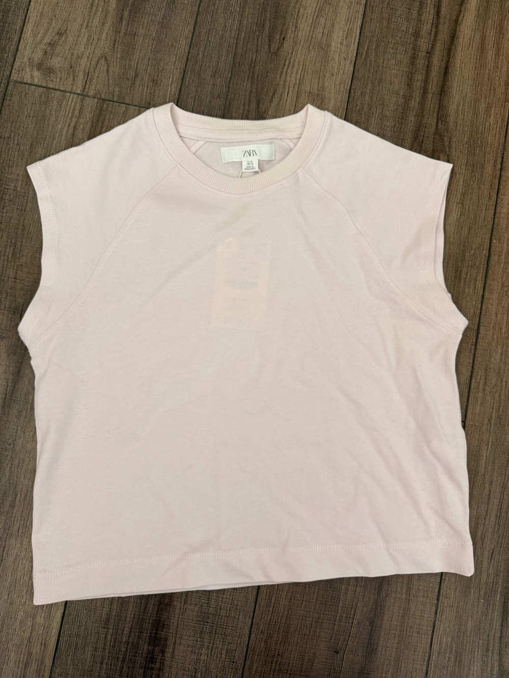 ZARA Pale Pink Cap-Sleeve Tank Top